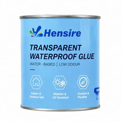 Hensire Transparent Waterproof Sealant 35oz – Clear Brush-On Coating - size: 35Fl oz/1L