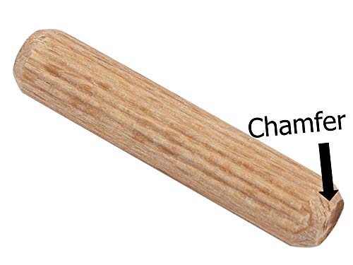 100-Piece Fluted Beechwood Dowel Pins - 1/4 X 1 Inch - Premium Hardwood Fluted Wood Jointer Pins for Furniture Repair, Cabinetry, and Woodworking Projects - size: 1/4" X 1"