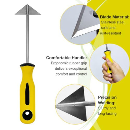 Stainless Steel Shave Hook with Rubber Handle