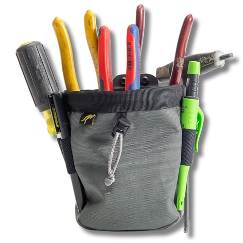 Joey Pouch | Clip-On Tool Belt Bag for Tools, Screws, and Nails - Great for an Electrician, HVAC Tech, Plumber, Carpenter, Contractor, Handy Man, and Any Tradesperson Who Wears a Small Utility Pouch - style: Clip On