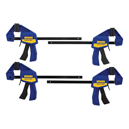 IRWIN Bar Clamp, 6", 8 Pack | QUICK-GRIP | One-Handed | Mini - size: 4 Count (Pack of 2), style: 4 Pack, 6 Inch