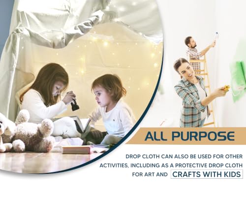 Canvas Drop Cloth 4x5 Ft, Drop Cloth for Painting, 1 Pack - size: 4ft X 5ft ( Pack of 1 )