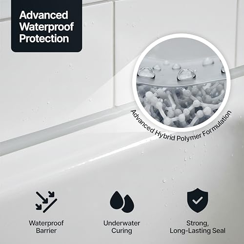 Hemway Kitchen & Bathroom Light Gray Sealant & Adhesive - 300ml 1 Pack - color: Light Gray