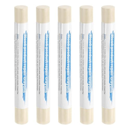 HARFINGTON 5pcs Wood Filler Sticks Wooden Wax Touch Up Furniture Repair Crayons for Scratch Hole Wood, White Oak - color: White Oak