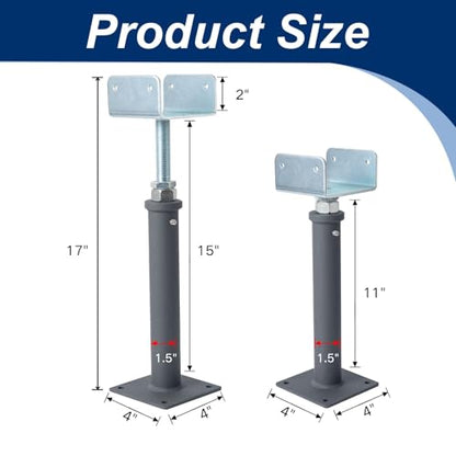 U-Shaped Floor Jack, 2 Pack, 11-15 inch - size: 2Pack / 11-15"