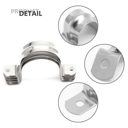 10Pcs 1-3/4 Inch Stainless Steel Conduit Clamps - size: 1-3/4" / 45mm