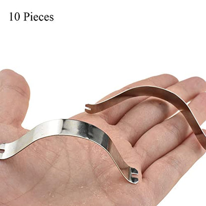 Spring Clips Angle Plate Fastener Hanger icture Frame Spring Retaining Clips DIY Picture Framing Tools 8.5cm Length 10PCS Silver - size: SpringClips-10pcs