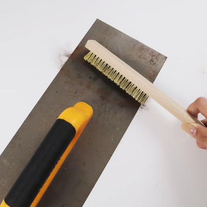 MAXMAN Brass Brush, 10" Soft Brass Bristle, Home/Kitchen Rust Cleaner - style: 5 rows 20 bristles 1PCS