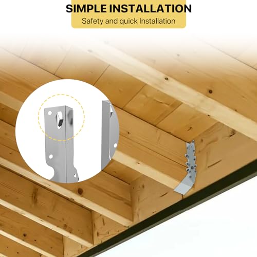 20 pcs 2x10 Joist Hanger,LU210 18 Gauge Double Shear Face Mount Joist Hanger,Hurricane Ties for Rafters Tie Brackets Great for Floor Deck and Ceiling Joists - size: 20Pcs 2x10, style: Silver