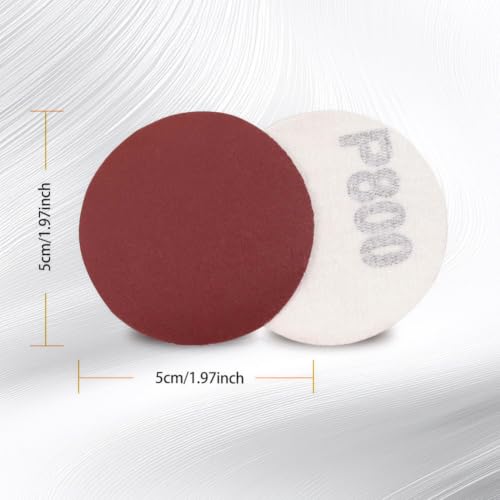 SPEEDWOX 100PCS 2" 800 Grit Sanding Discs, Hook and Loop No Hole Sandpaper - style: 800 Grit