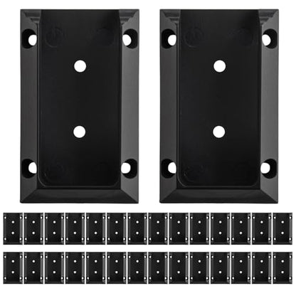 WellMade 2x4 Deck Railing Brackets Connectors, 30 Pack Heavy Duty Black Nylon Structural Connectors for Wood Deck, Porch & Stair Railings, Weatherproof Hardware for Outdoor Use