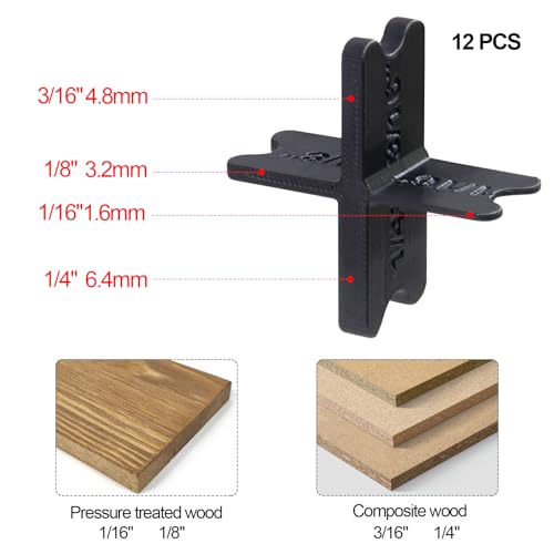 12 Pcs Deck Board Spacer Kit