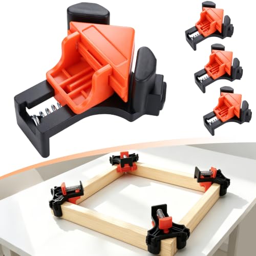 4 Pack Corner Clamps for Woodworking, 90 Degree Right Angle Clamps
