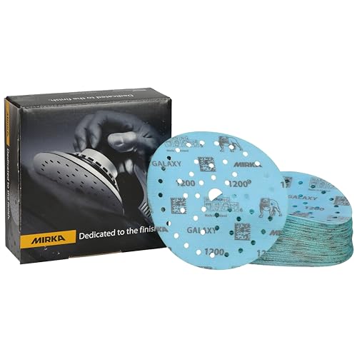 Mirka Galaxy Multifit 6 Inch Ceramic Discs, 1200 Grit, Hook & Loop, 50 Pack - size: Grit 1200