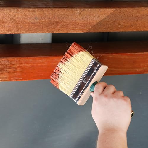 Bates- Deck Stain Brush, 6 Inch, Stain Brushes for Wood, Deck Brush, Large Paint Brushes
