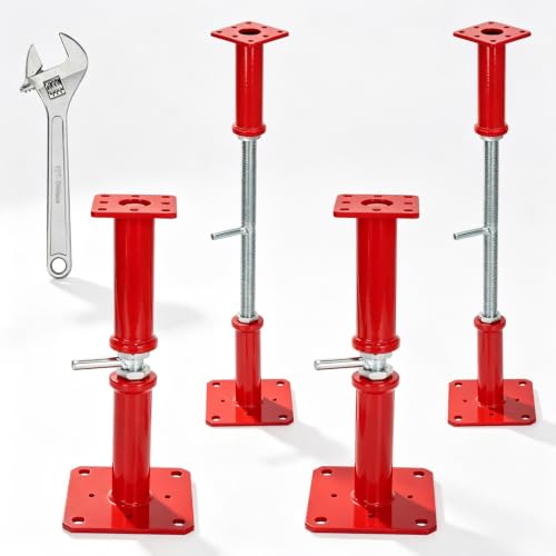 Adjustable House Floor Jacks 12-22 Inch, 10000 LBS Screw Jack Post, 4Pcs - size: 12"-22"