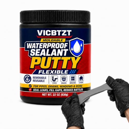 Moldable Waterproof Sealant Putty (Gray) for Leaks, Gaps, Pipes & Drains - color: Gray