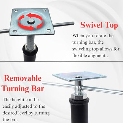 Adjustable House Floor Jacks, 4 Pack, 11”-14.5” Height Range, 10000 lbs Load Capacity, Adjustable Support Beam Basement Jack Post for Leveling and Temporary Support