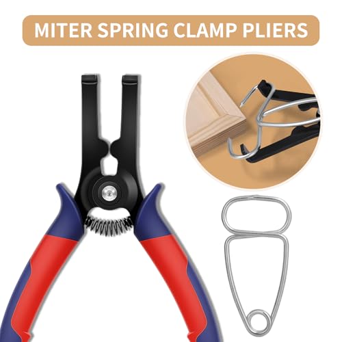 PLANEKO 10PCS Miter Spring Clamps Kit for Wood Trim Picture Frames Molding