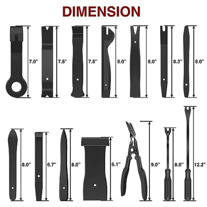 Nilight 19Pcs Trim Removal Tool Set with Storage Bag - color: Black, size: 19Pcs
