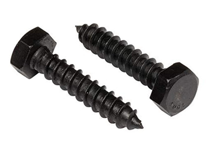 Stainless Steel Black Lag Bolts 5/16" x 1" Hex Lag Screws (25 pcs) 18-8 Stainless Black Oxidized in USA - size: 5/16 x 1 (25 pcs)