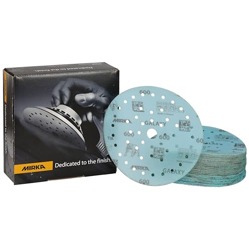 Mirka Galaxy Multifit 6 Inch Ceramic Discs, 600 Grit, Hook & Loop, 50 Pack - size: Grit 600