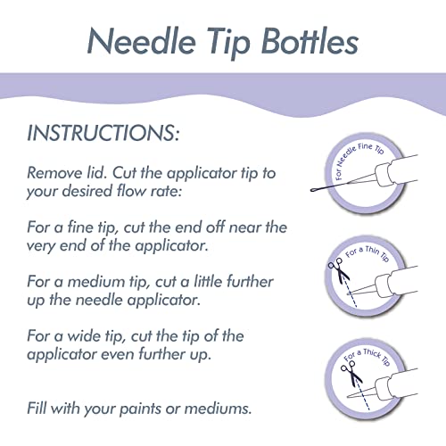 1 oz Needle Tip Squeeze Bottle with Funnel, Precision Tip Applicator Bottle