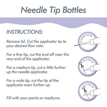1 oz Needle Tip Squeeze Bottle with Funnel, Precision Tip Applicator Bottle