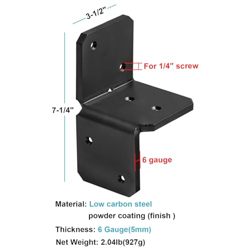 2 PCS 4x4 Rafter Clips Pergola Angle Bracket, Joist Hanger