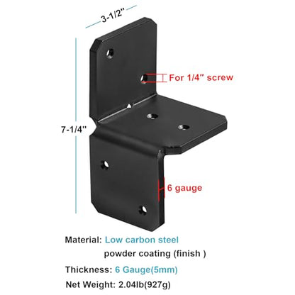 2 PCS 4x4 Rafter Clips Pergola Angle Bracket, Joist Hanger