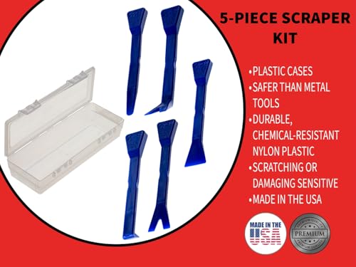 Bojo Tools - 5-Piece Plastic Pry Tool Kit with F1 Case - Medium Duty