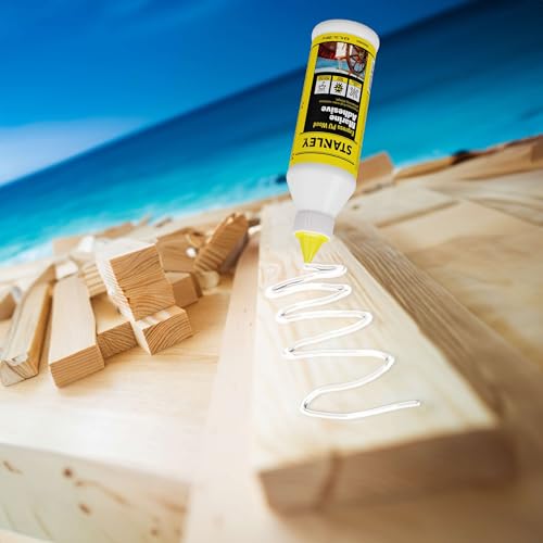 Stanley Marine-Grade Polyurethane Wood Glue -2X6.8 Fl. Oz. - Superior Water-Resistant & High Strength Adhesive for Boaters - 2 Pack