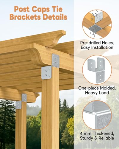 4 Pack Galvanized Joist Hanger Brarket, 4 x4 Brackets for Wood - color: Galvanized-4 Pcs
