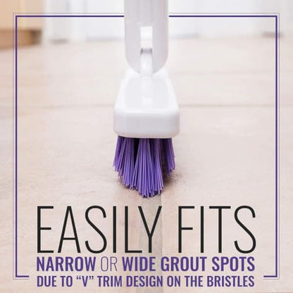 Fuller Brush E‑Z Scrubber Replacement Head – 9" V‑Trim Tile & Grout Brush Head Only, Compatible with Telescopic Handle (Sold Separately) – Deep Grime Cleaning Without Scratching