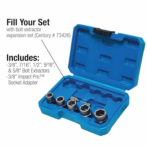 Century Drill & Tool 73425 Bolt Extractor Set, 6 Piece - size: 6 Piece