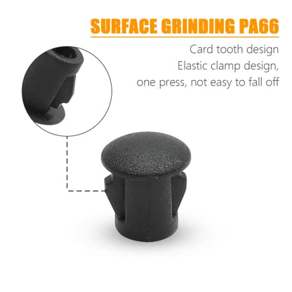 30PCS 5mm 3/16 Inch Black Hole Plugs Plastic - color: Black, size: 5mm (0.19")