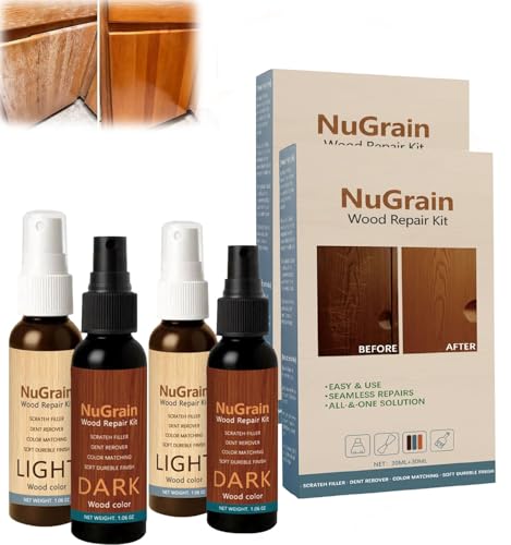 Professional Wood Floor Scratch Repair, Wood Repair Kit, Wood Furniture Repair, Restores Wood Scratch, Covers Nicks, Hides Minor Defects, Wood Furniture Repair Kit (2Set)