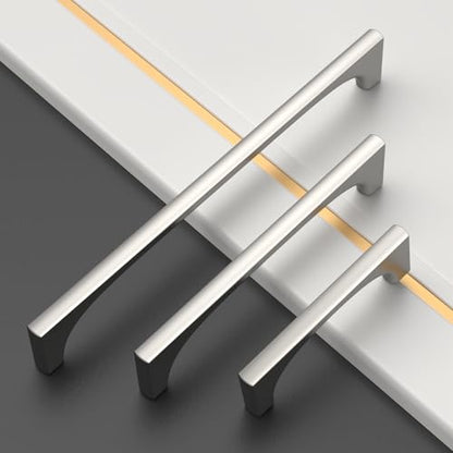 Asidrama 10 Pack 7.5 Inch(192mm) Brushed Satin Nickel Cabinet pulls Kitchen Cabinet Handles, Cabinet Pulls Kitchen Cabinet Hardware for Cupboard Drawer Pulls 2321 - color: Brushed Satin Nickel, size: 7.5" Hole Center, style: 10 Pack
