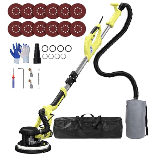 Drywall Sander, 2026 New 8-Amp Drywall Sander with Vacuum Dust Collector - color: Light Yellow