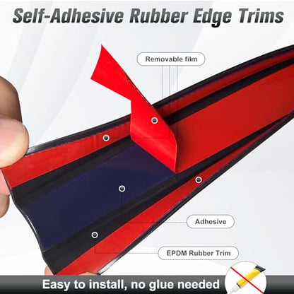 Rubber Edge Trim, Self Adhesive U Channel Edge Trim, Big Size U Shaped Trim, Edge Banding for Plywood, Woods, Shelf, Cabinet, Countertop, Size 1", Length 20Ft, Black - size: Size1"(Fit 15/16"~1-1/16"), L20'