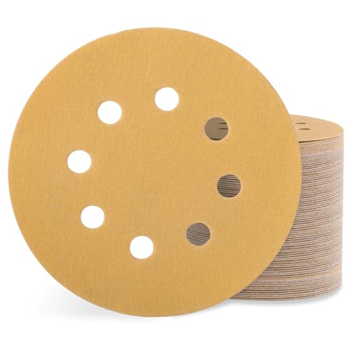 5 Inch 8-Hole Hook and Loop Sanding Discs 800 Grit, 100 PCS
