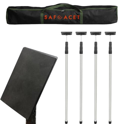 4 Pack Stainless Steel Zipper Walls Poles Kit, 10FT Retractable Efficient Construction Temporary Dust Containment Barrier System - size: 10 Feet