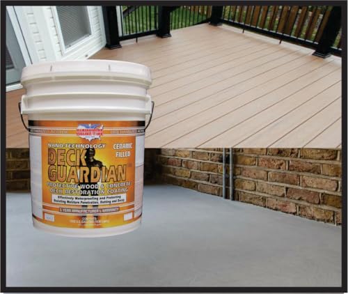DECK GUARDIAN Elastomeric Deck Paint Coating – Battleship Gray - 1 Gallon - color: Battleship Gray, size: 128 Fl Oz (Pack of 1)
