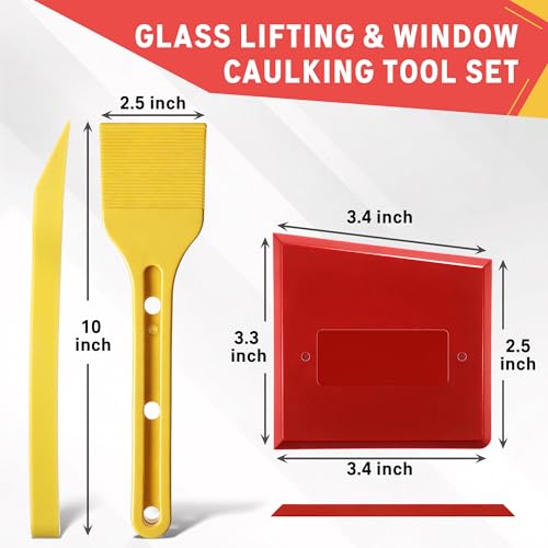 Feekoon Plate Glass Lifting Tool and Silicone Caulk Finishing Set