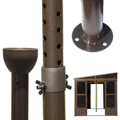Universal Support Post for Gazebos - Adjustable Height, Reinforced Aluminum