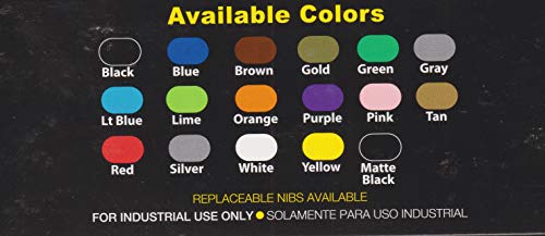 Enamel Paint Markers MPD-15 | GREEN - 1 Pack | Permanent Marks on Metal, Glass, Rubber, Plastic & more, Waterproof UV Resistant - color: Green