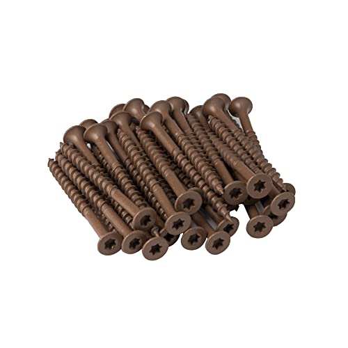 Nuvo Iron Deck Screws Box #8 x 2-400 Count, Brown - size: Box #8 x 2" - 400 count