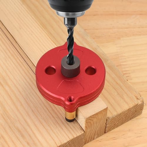 Self Centering Dowel Jig, Drill Guide Locator with 2/3/4/5/6/8/10mm Drill Bushings, Portable Drill Guide for Straight Holes, Woodworking Dowel Maker Tool for DIY & Professionals