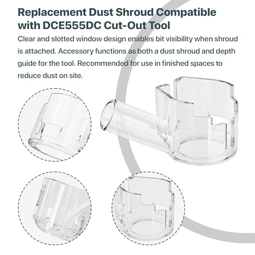Replacement Dust Shroud for DCE555DC Drywall Cut-Out Tool – Heavy-Duty Dust Cover for Cleaner, Safer Cutting