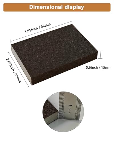 Sanding Sponge 220 Grit Sanding Block - Drywall Sanding Block for Wood - size: 220 Grit